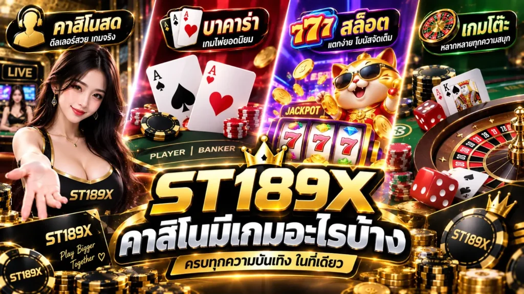 ST189X คาสิโนมีเกมอะไรบ้าง