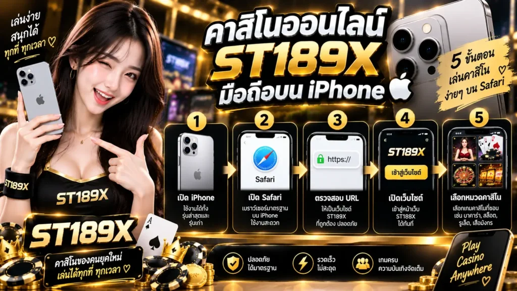 คาสิโนออนไลน์ ST189X มือถือบน iPhone
