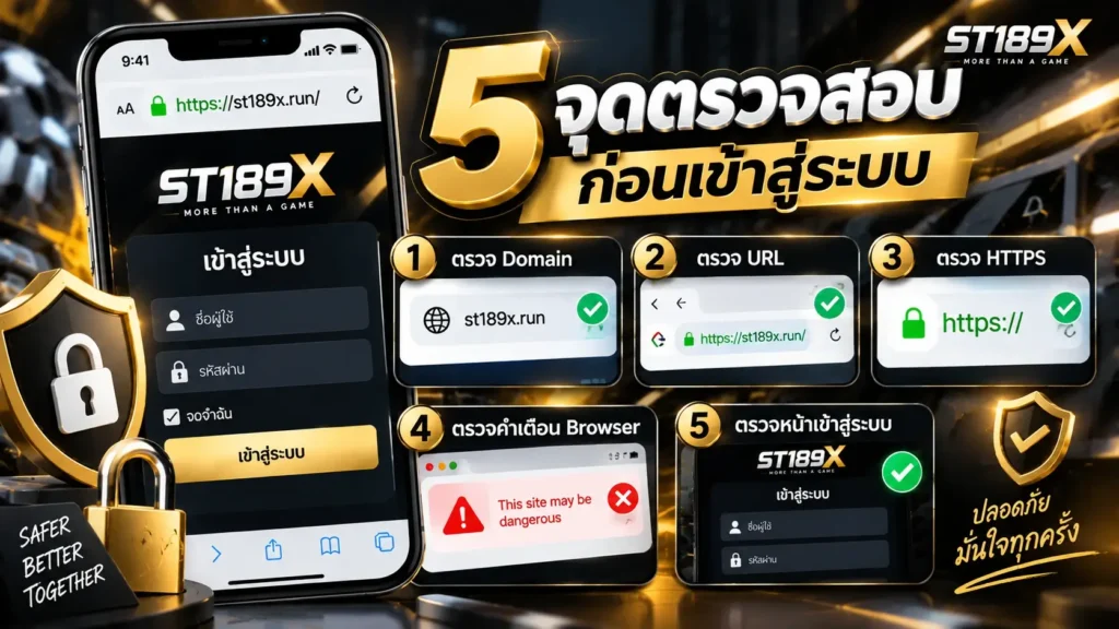 5 จุดตรวจสอบก่อนเข้าสู่ระบบ