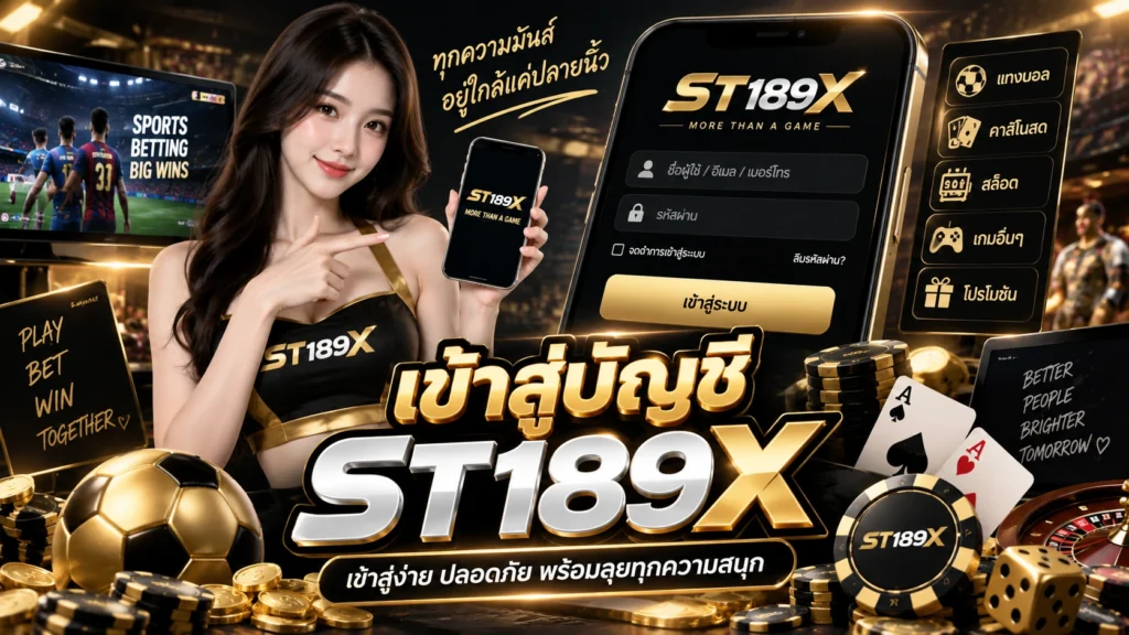 เข้าสู่บัญชี ST189X