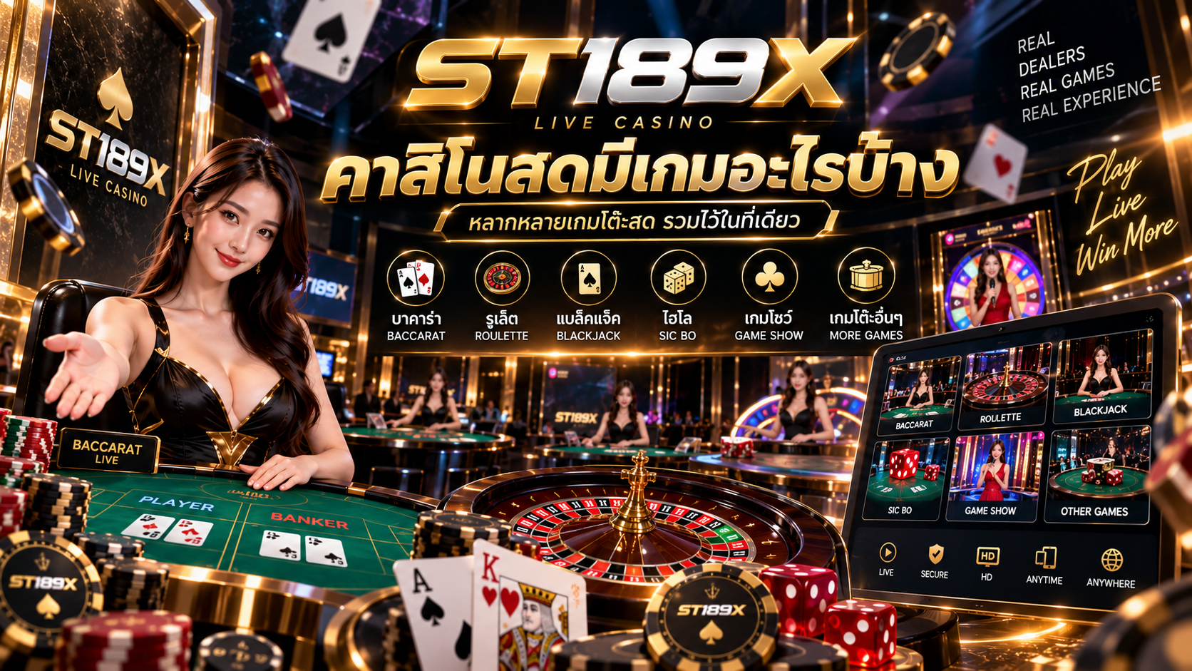 ST189X คาสิโนสดมีเกมอะไรบ้าง