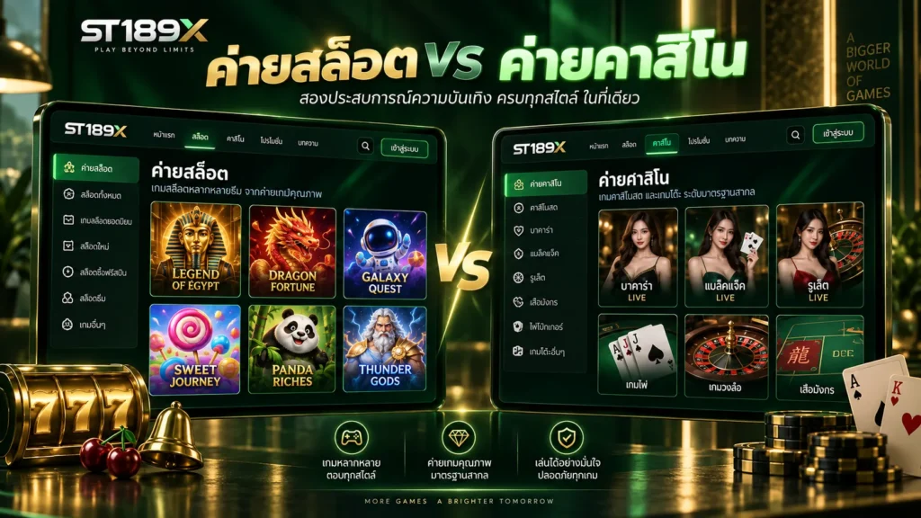 ค่ายสล็อต vs ค่ายคาสิโน